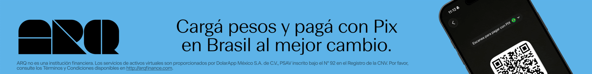 ARQ — Pagá con Pix en Brasil